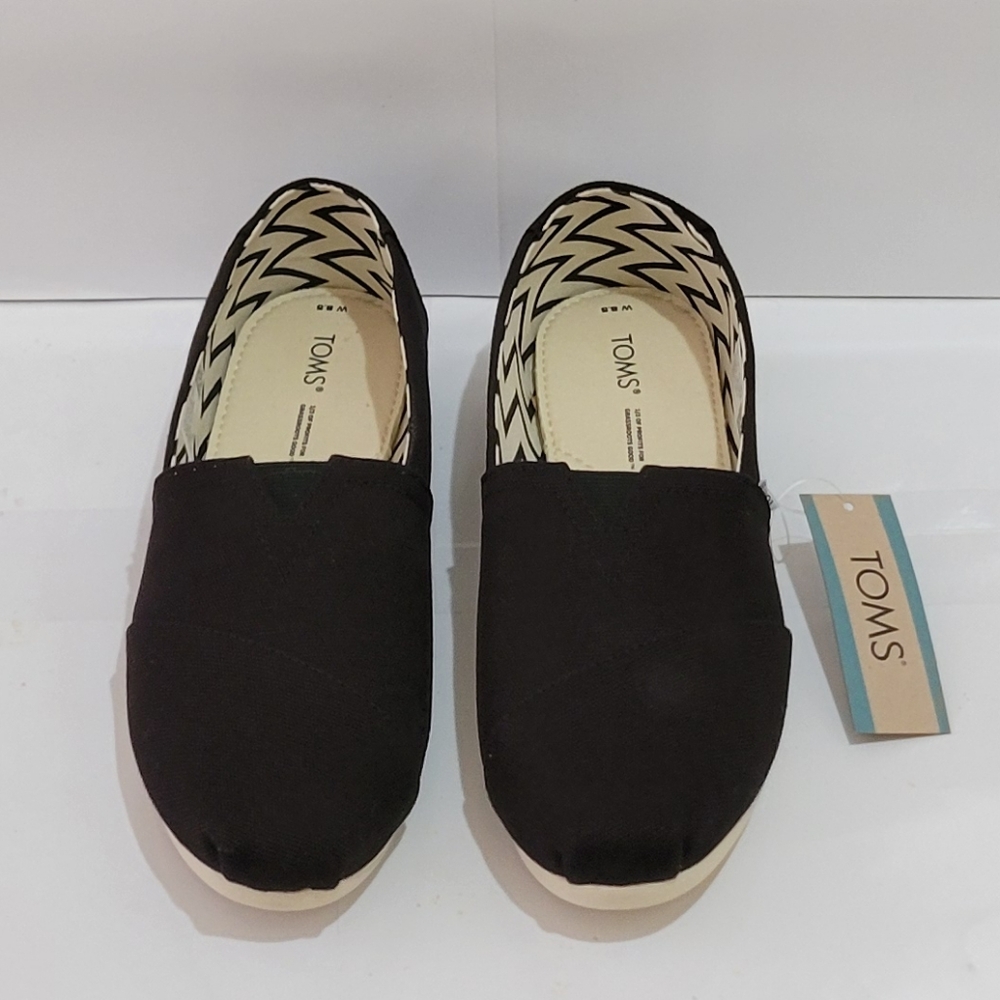 Tom's Classics Navy Black Canvas Slip On - Picture 2 of 6